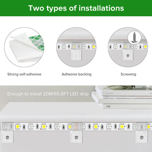 10 Pcs Self-adhesive Clip with Screw for 10mm PCB WS2812B WS2811 WS2815 LED Wire Bundle Holder Tie Mount Connector - XNBADA