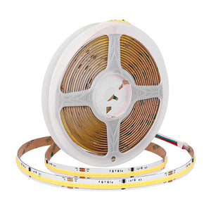 COB SPI WS2811 IC CCT COB LED Strip Light 576LEDs Addressable 2700K to 6500K 10mm Flexible High Density Chasing Tape RA90 DC24V - XNBADA