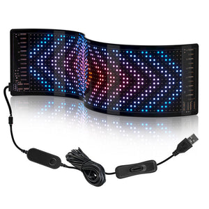 LED Matrix Pixel Panel Bluetooth APP USB 5V Flexible Addressable RGB Pattern Graffiti Scrolling Text Animation Display - XNBADA