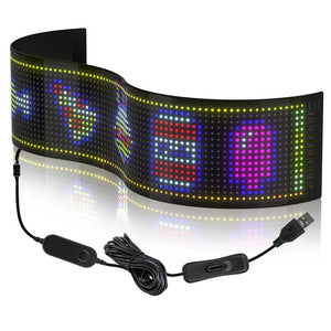 LED Matrix Pixel Panel Bluetooth APP USB 5V Flexible Addressable RGB Pattern Graffiti Scrolling Text Animation Display - XNBADA