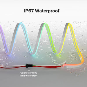 WS2811 5050 RGBIC Dream Color LED Neon Strip 72/96Leds/m Addressable Smart IC Flexible Light Tape IP67 Waterproof DC12V/24V - XNBADA
